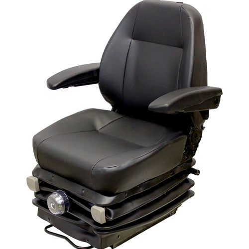 John Deere Dozer Replacement Seat & Mechanical Suspension - Fits Various Models - Black Vinyl