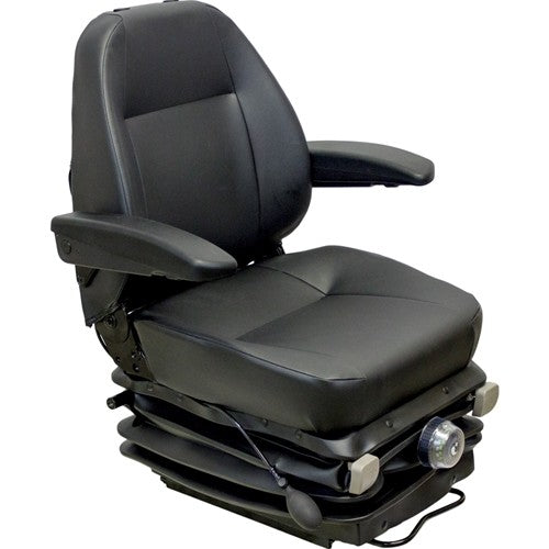 John Deere Dozer Replacement Seat & Mechanical Suspension - Fits Various Models - Black Vinyl