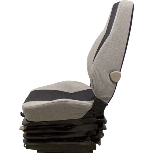 Caterpillar Excavator Replacement Seat & Air Suspension (24V) - Fits Various Models - Gray Cloth