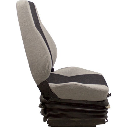 Caterpillar Excavator Replacement Seat & Air Suspension (24V) - Fits Various Models - Gray Cloth