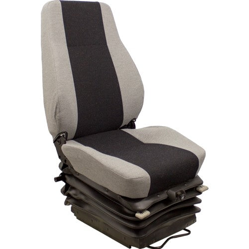 Caterpillar Excavator Replacement Seat & Air Suspension (24V) - Fits Various Models - Gray Cloth