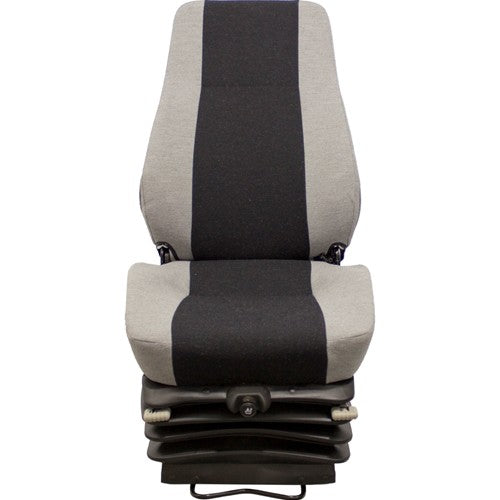 Caterpillar Excavator Replacement Seat & Air Suspension (24V) - Fits Various Models - Gray Cloth