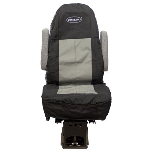 High-Back Truck Seat/Backrest Cover Kit - Black/Gray