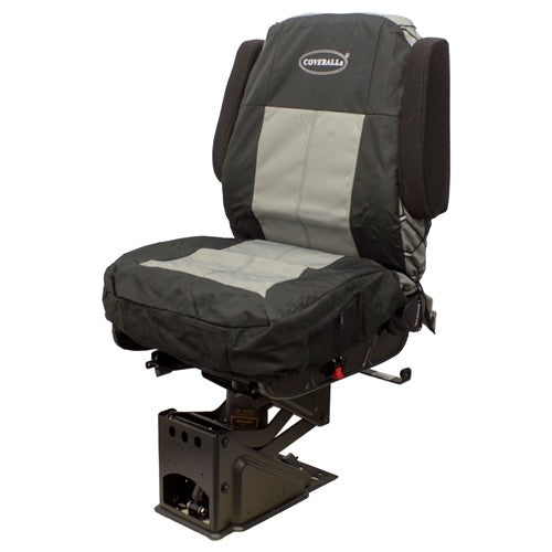 Mid-Back Truck Seat/Backrest Replacement Cover Kit - Black/Gray