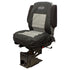 Mid-Back Truck Seat/Backrest Replacement Cover Kit - Black/Gray