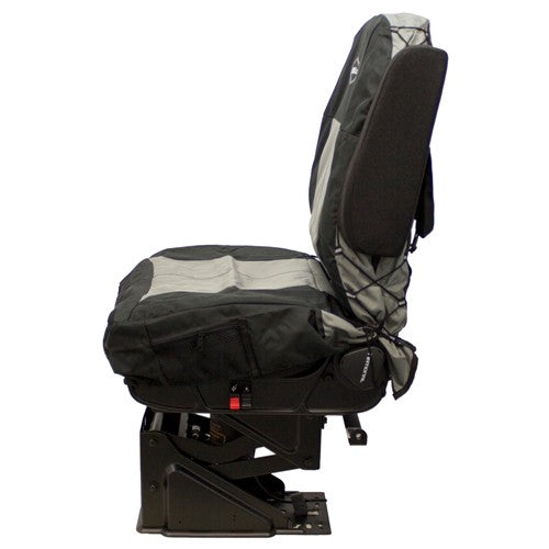 Mid-Back Truck Seat/Backrest Replacement Cover Kit - Black/Gray