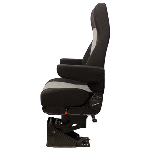 Semi Truck Replacement Seat - High-Back - Black/Gray Cloth