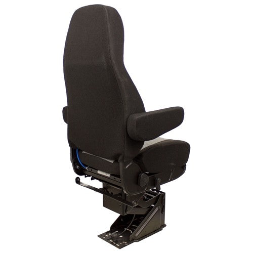 Semi Truck Replacement Seat - High-Back - Black/Gray Cloth