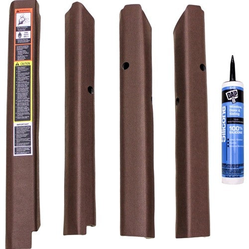 John Deere 2040-3150 Utility Series Tractor Replacement Quick Fit Corner Post Kit - Brown Vinyl