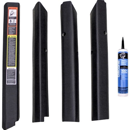 John Deere 30/Early 40 Series Tractor Replacement Quick Fit Corner Post Kit - Black Vinyl