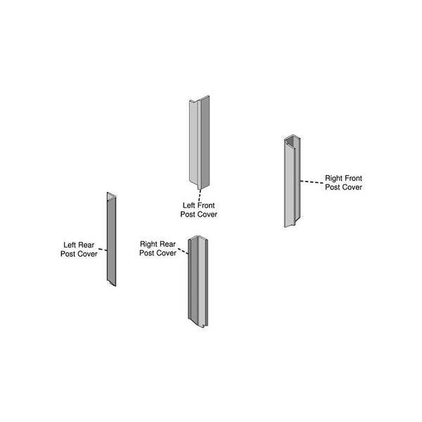 John Deere 50 Series 2WD Tractor Replacement Corner Post Kit - Brindle Brown