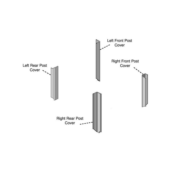 John Deere 50 Series 4WD Tractor Replacement Corner Post Kit - Brindle Brown