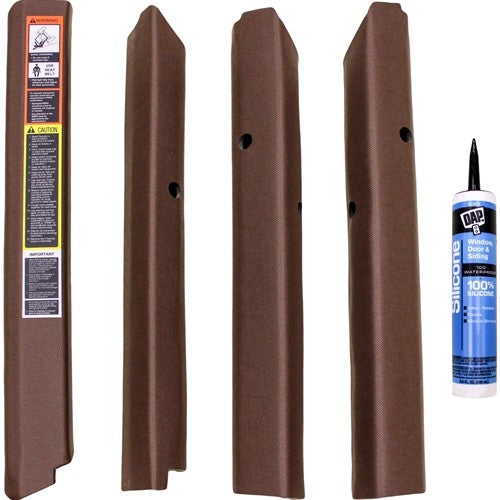 John Deere 50 Series Tractor Replacement Quick Fit Corner Post Kit - Brown Vinyl