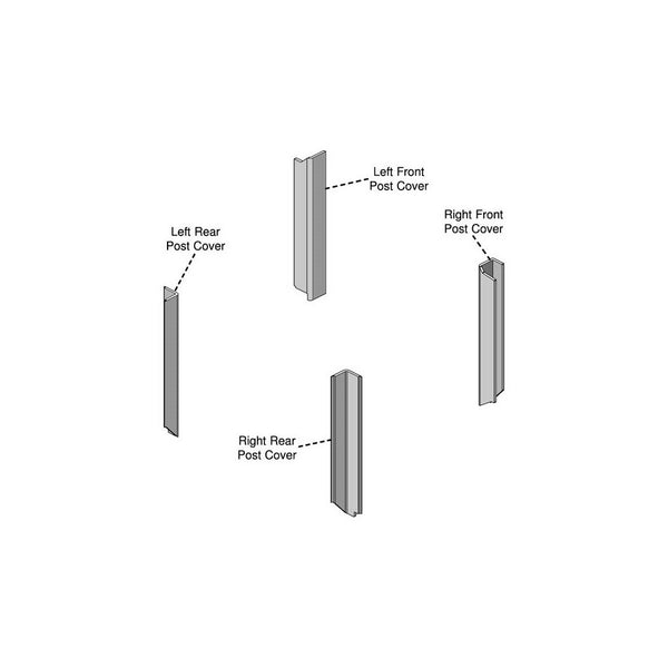 John Deere 55/55 Utility Series Tractor Replacement Corner Post Kit - Multi-Brown Cloth