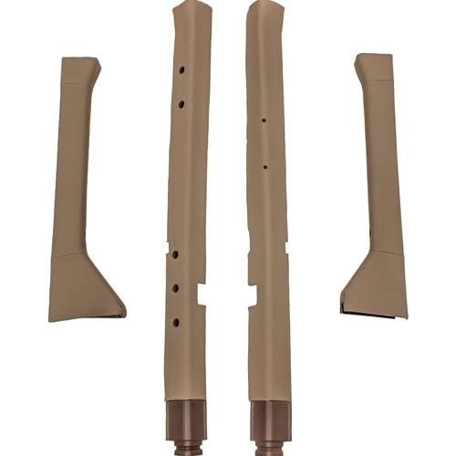 John Deere 7000-7010 Series Tractor Quick Fit Replacement Corner Post Kit - Brown and Tan Vinyl