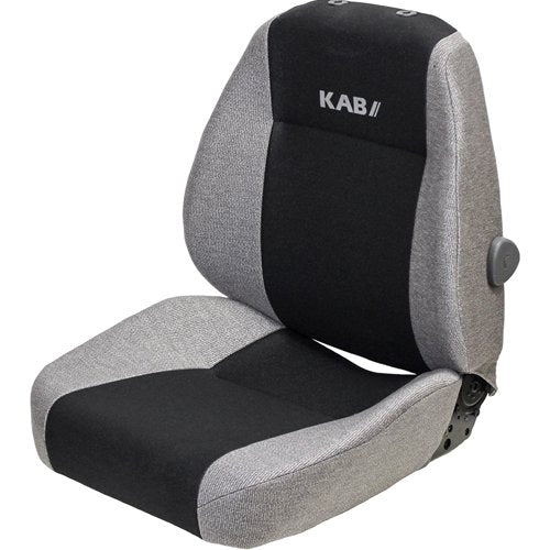 Case Excavator Replacement Seat Assembly - Fits Various Models - Gray Cloth