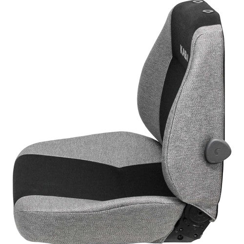 Case Excavator Replacement Seat Assembly - Fits Various Models - Gray Cloth