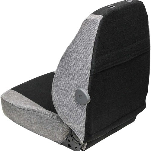 Case Excavator Replacement Seat Assembly - Fits Various Models - Gray Cloth