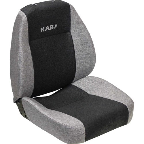 Case Excavator Replacement Seat Assembly - Fits Various Models - Gray Cloth