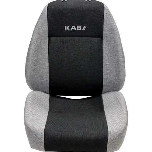 Case Excavator Seat Assembly - Fits Various Models - Gray Cloth
