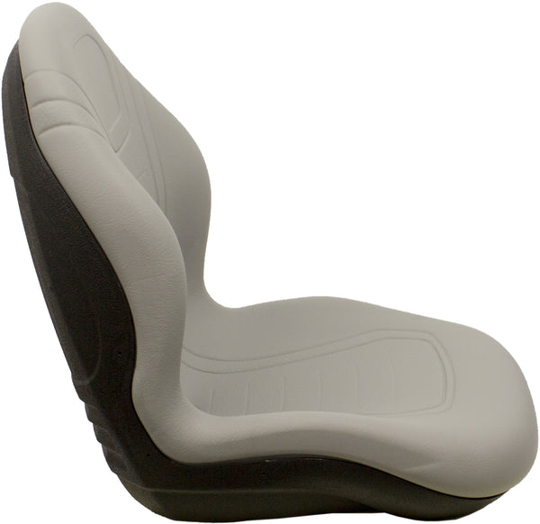 Simplicity Lawn Mower Replacement Bucket Seat - Fits Various Models - Gray Vinyl