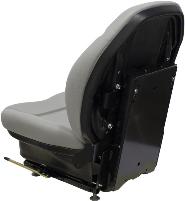 Case Skid Steer Replacement Seat & Mechanical Suspension - Fits Various Models - Gray Vinyl