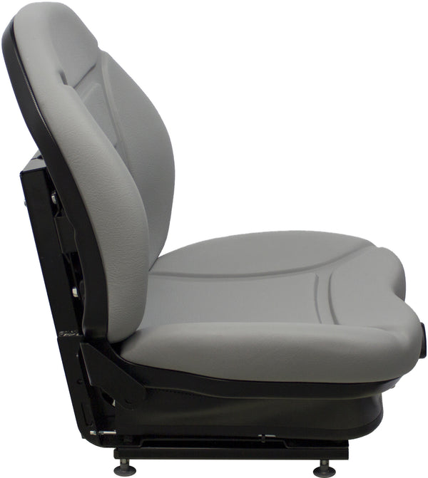 Case Skid Steer Replacement Seat & Mechanical Suspension - Fits Various Models - Gray Vinyl