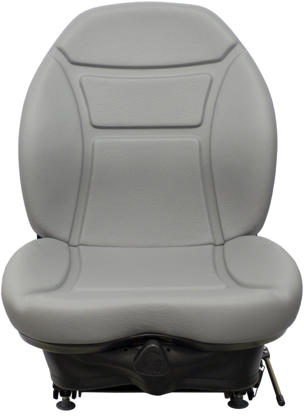 Case Skid Steer Replacement Seat & Mechanical Suspension - Fits Various Models - Gray Vinyl