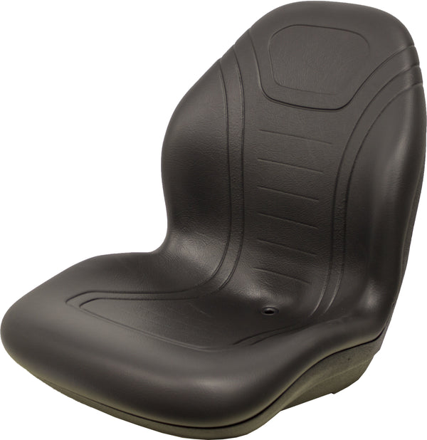 AGCO Lawn Mower Replacement Bucket Seat - Fits Various Models - Black Vinyl