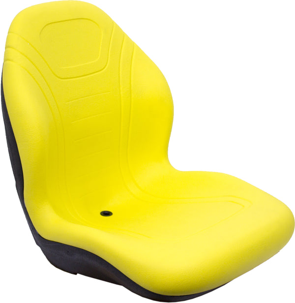 AGCO Lawn Mower Replacement Bucket Seat - Fits Various Models - Yellow Vinyl