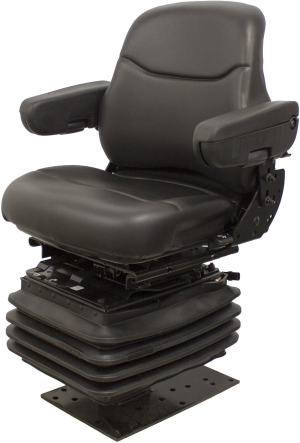 Case Loader/Backhoe Replacement Seat & Air Suspension - Fits Various Models - Black Vinyl