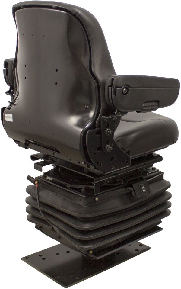 Case Loader/Backhoe Replacement Seat & Air Suspension - Fits Various Models - Black Vinyl