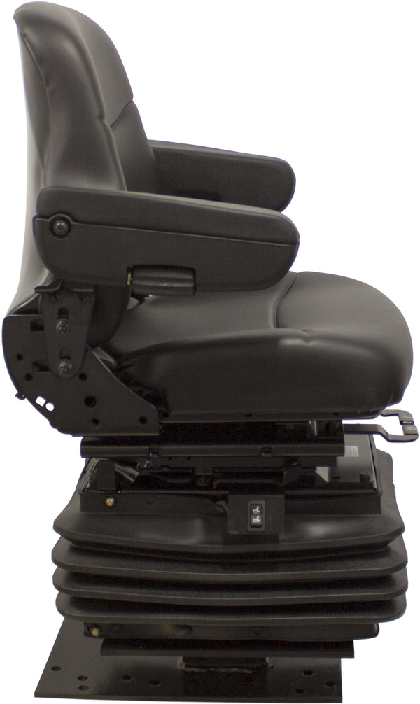 Case Loader/Backhoe Replacement Seat & Air Suspension - Fits Various Models - Black Vinyl