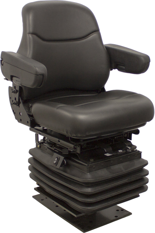 Case Loader/Backhoe Replacement Seat & Air Suspension - Fits Various Models - Black Vinyl