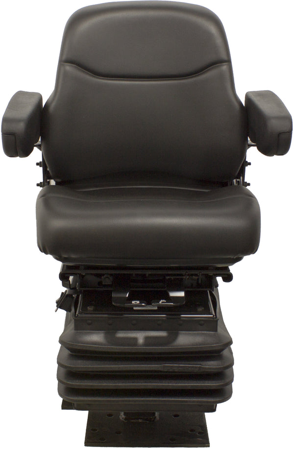 Case Loader/Backhoe Replacement Seat & Air Suspension - Fits Various Models - Black Vinyl