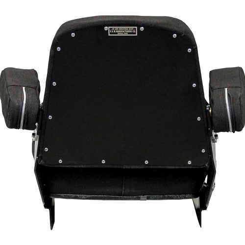 International Harvester 86-88 Series Tractor Replacement Seat & Mechanical Suspension - Fits Various Models - Black Cloth