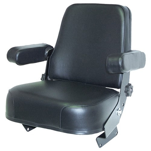 International Harvester 86-88 Series Tractor Replacement Seat & Mechanical Suspension - Fits Various Models - Black Vinyl