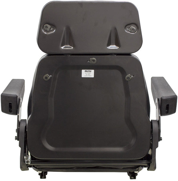 International Harvester Tractor Replacement Seat Assembly - Fits Various Models - Black Vinyl