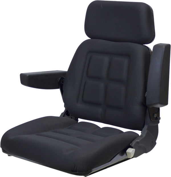 Ford/New Holland Tractor Seat Assembly - Fits Various Models - Black Cloth