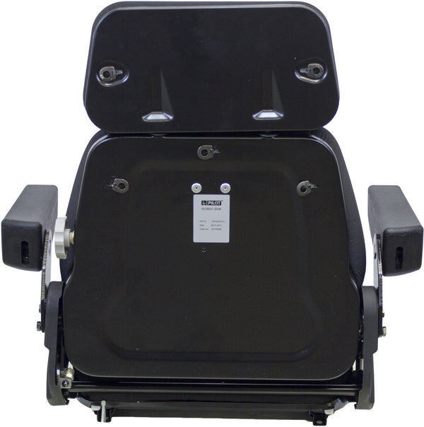 International Harvester Tractor Replacement Seat Assembly - Fits Various Models - Black Cloth