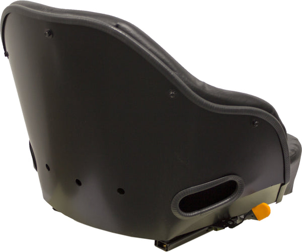 White Tractor Replacement Seat Assembly - Fits Various Models - Black Vinyl