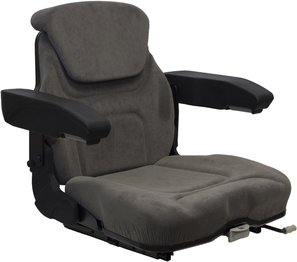 Ford/New Holland Tractor Seat Assembly - Fits Various Models - Gray Cloth