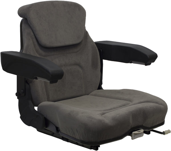 International Harvester Tractor Replacement Seat Assembly - Fits Various Models - Gray Cloth