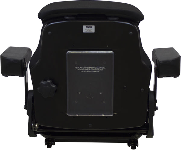 John Deere Tractor Replacement Seat Assembly - Fits Various Models - Black Cloth