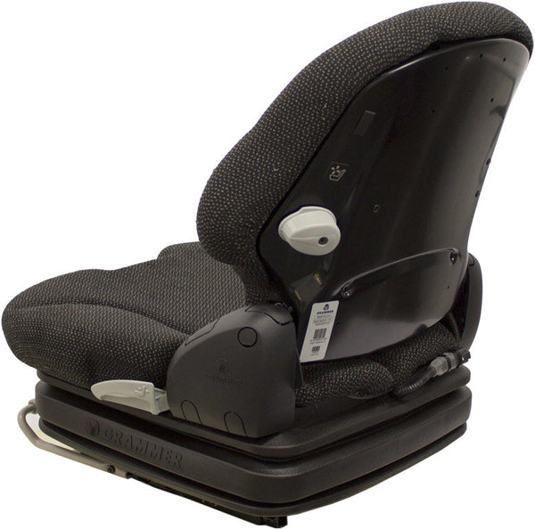 Exmark Lawn Mower Seat & Air Suspension - Fits Various Models - Black Cloth
