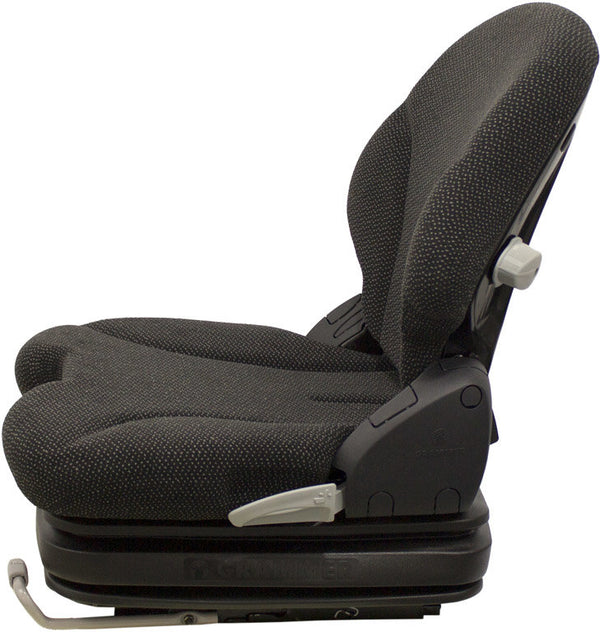 John Deere Lawn Mower Seat & Air Suspension - Fits Various Models - Black Cloth
