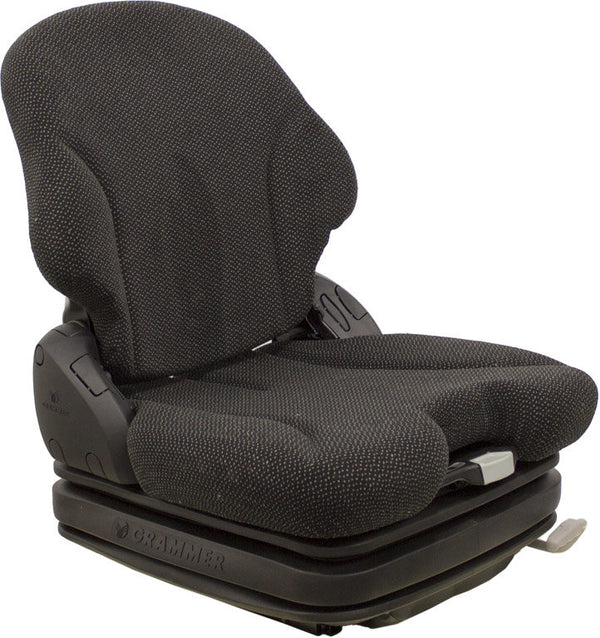 John Deere Lawn Mower Seat & Air Suspension - Fits Various Models - Black Cloth