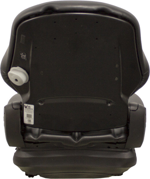 John Deere Lawn Mower Seat & Mechanical Suspension - Fits Various Models - Black Vinyl