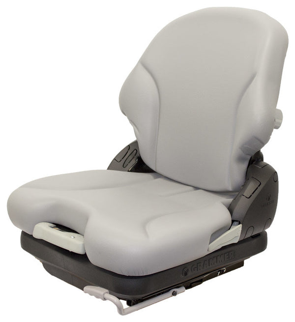 Grasshopper Lawn Mower Replacement Seat & Mechanical Suspension - Fits Various Models - Gray Vinyl