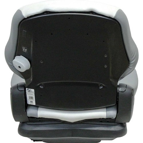 Bobcat Skid Steer Replacement Seat & Mechanical Suspension - Fits Various Models - Two-Tone Gray Vinyl